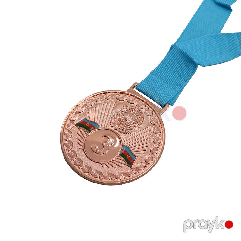 Xüsusi Dizaynda Böyük Ölçülü Medal Mavi Lentli Ağır Medal Qızıl Gümüş Bürüc Yerlər Üzrə Medal — İdman, hobi, istirahət, Bakı (6)