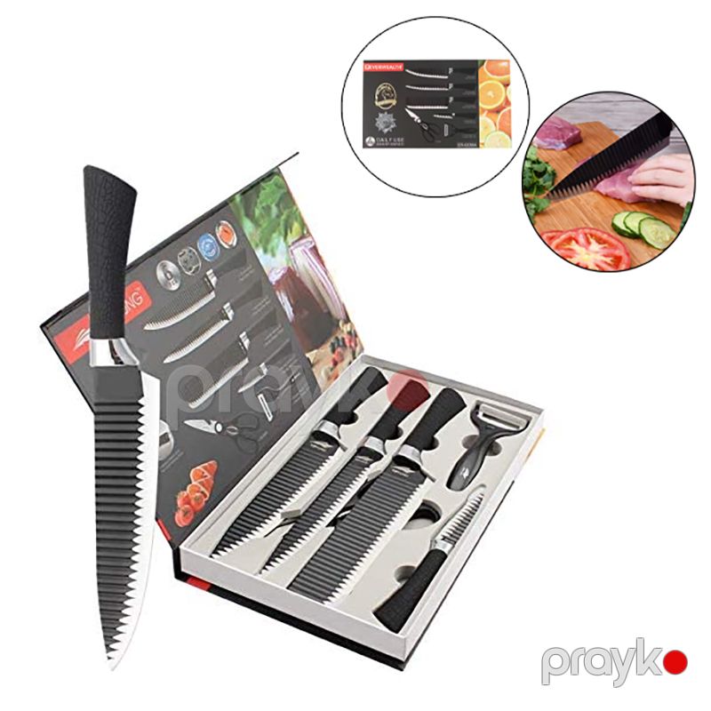Professional Mətbəx Bıçağı 6 Ədəd Şef Bıçağı Mətbəx Bıçağı Dəsti 6 Parça Meyvə Tərəvəz Bıçağı ER-0238A — Ev texnikası, Bakı (6)