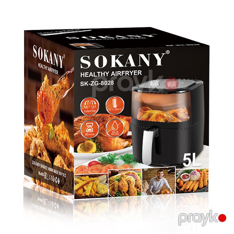 Elektrikli Fritöz Qızardıcı Sokany 5L Tutumlu Sokany SK-8028 1400W Air Fryer — Digər mətbəx texnikası, Bakı (4)