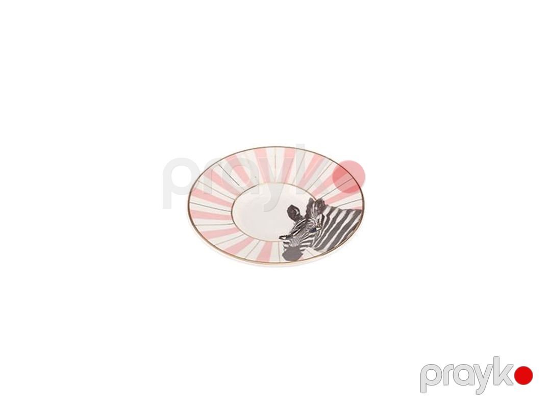 Nəlbəki Porland Wild Life Zebra, farfor, ağ-çəhrayı, 11 sm — Mallar, Bakı (2)
