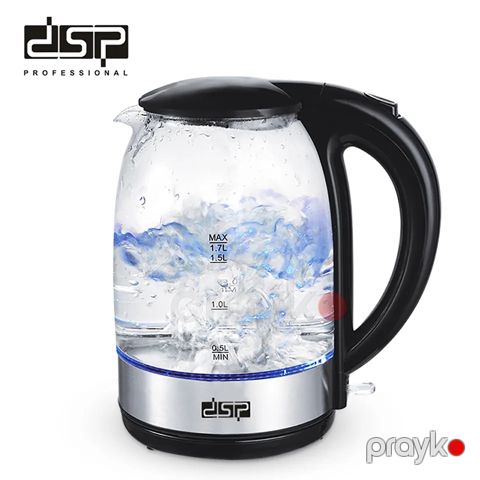 Peşəkar Elektrikli Şüşə Çaydan Mətbəx İstifadəsi Üçün İdeal Fltir Özəllikli DSP Seramik Çaydan 1850-2200W Gücündə Dayanıqlı Şüşə Çaydan — Bakı