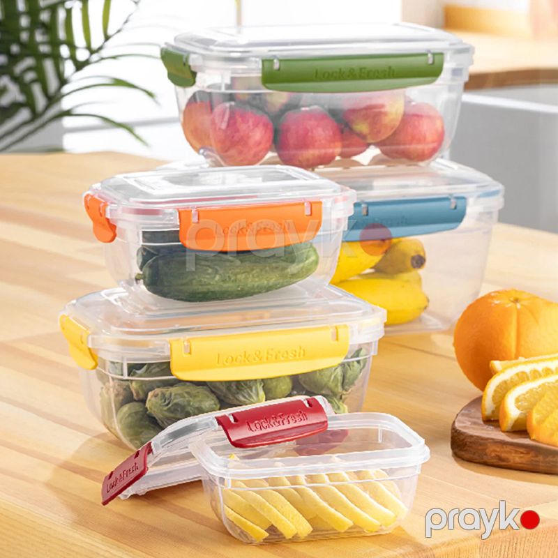 5li Saxlama Qabı Dəsti Lock & Fresh Düzbucaqlı Saxlama Qabı 4000, 2300, 1400, 800, 400 ML — Qablar və mətbəx əşyaları, Bakı (2)