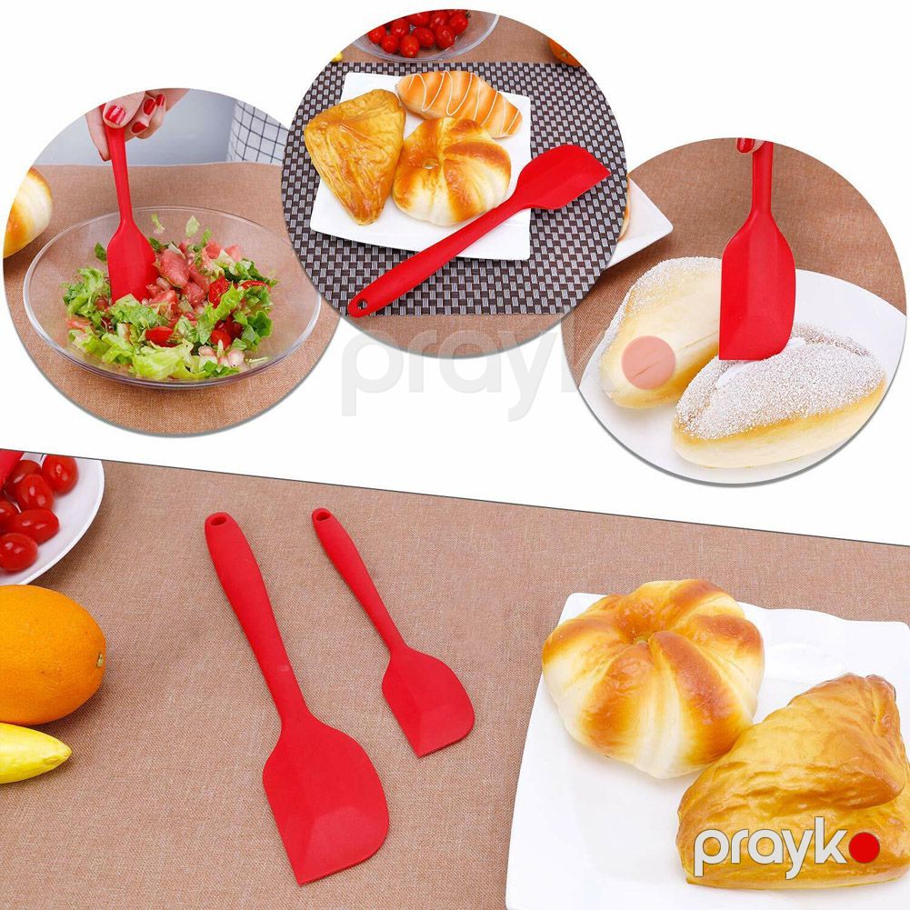 Silikon Mətbəx Əşyaları 10+1 Parça Dəst Rezin Tutacaqlı Yapışmaz Qaşıq Dəsti Bişirmək üçün Spatula Dəsti Mətbəx Əşyaları — Qablar və mətbəx əşyaları, Bakı (4)