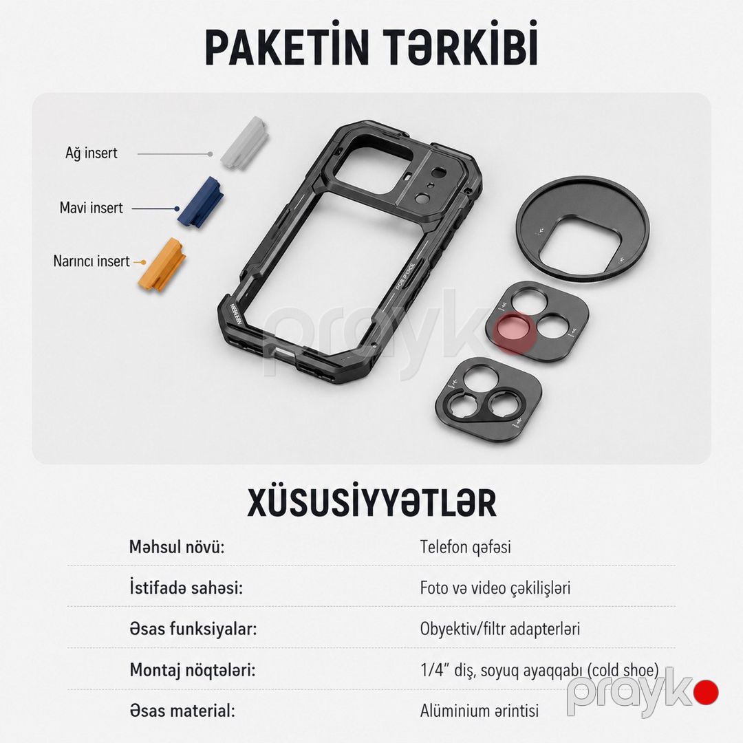Apple iPhone 17 Pro üçün telefon qəfəsi Neewer PA143 — Smartfonlar, Bakı (8)