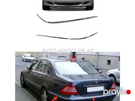 Mercedes W220 S-class bufer nikeli xromu kantı — Bakı