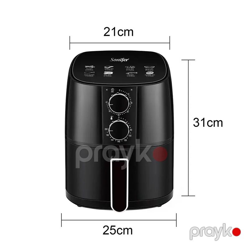 Sonifer SF-1011 Çoxfunksiyalı Elektrikli Qızardıcı Hava Fritöz Airfryer 1400W — Digər mətbəx texnikası, Bakı (3)