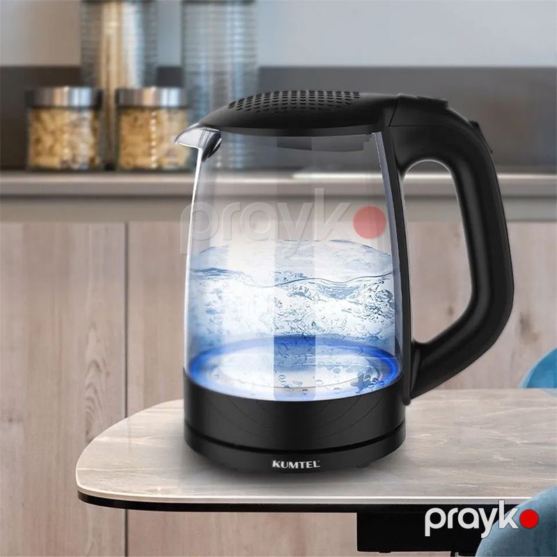 Kumtel HMK-03 Elektrikli Çaydan Şüşə Çaydan Tutum 2 L — Elektrik çaydanları və termoslar, Bakı (3)
