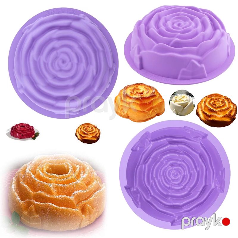 Silikon gül bişirmə qabı İstiliyə davamlıqalın silikon tort qəlibi yapışmaz silikon tort keks qabı — Qablar və mətbəx əşyaları, Bakı (4)