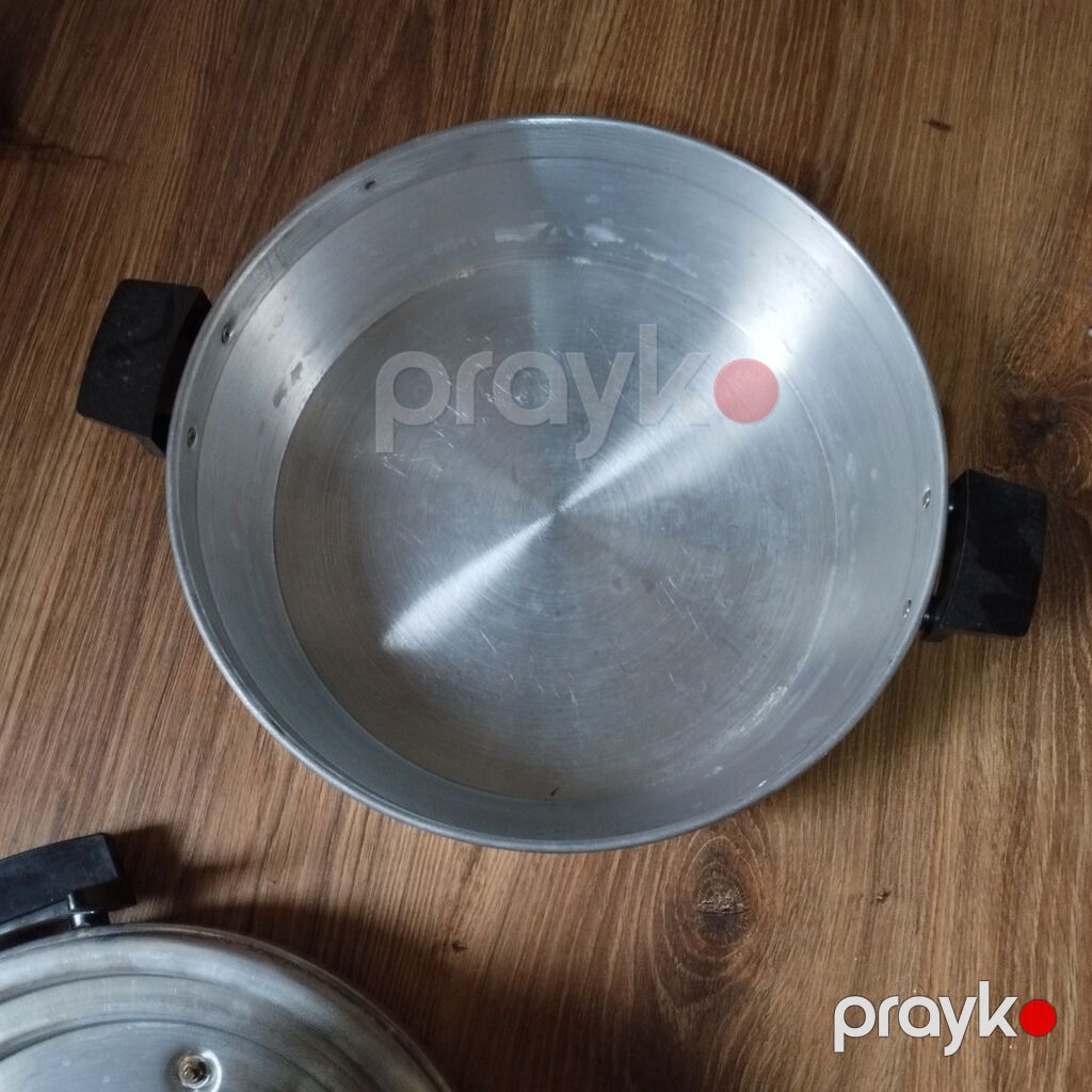 Qazan, rəng - Gümüşü, Alüminium, 5-dən çox l, 34 sm — Bişirmə qabları, Bakı (2)