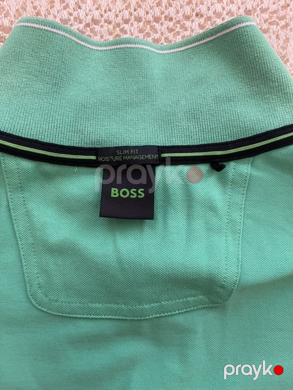 Boss kişi polo köynəyi, original - Rəng: açıq yaşıl/mentol - Kəsim — Futbolka və polo, Bakı (4)
