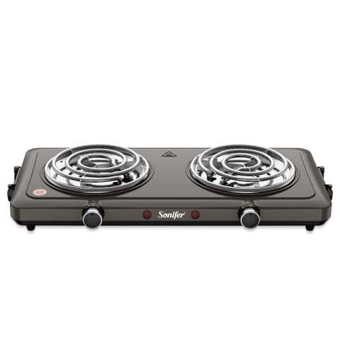 Sonifer SF-3070 - Elektrik Plitə Kompakt Plitə Stolüstü Plitə 2 gözlü Bişirmə Plitesi 2000W Güc — Bakı