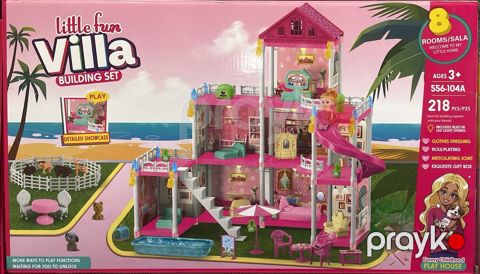 Kukla evi dəsti Little Fun Villa 556-124, 3+ yaş, 218 əşya — Bakı