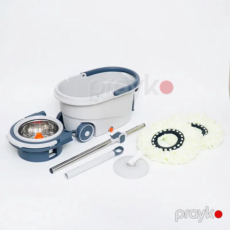 Mop Maestro 360° Fırlanan Yüksək Keyfiyyətli PVC Mop Döşəmələrin Təmizlənməsi Üçün Fırlanan Mikrofiber Paspas Vedrə Dəsti — Mallar, Bakı (2)