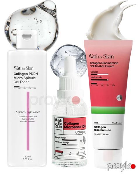 Üz üçün qulluq kosmetika dəsti WatiForSkin (toner 200 ml + zərdab 30 ml + üz kremi 50 ml) — Bakı