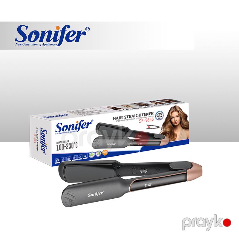 Sonifer SF-9655 Saç Düzləşdirici yüksək keyfiyyətli rəqəmsal displey keramik örtüklü ütü saç düzləndiricisi — Fən, Bakı (2)
