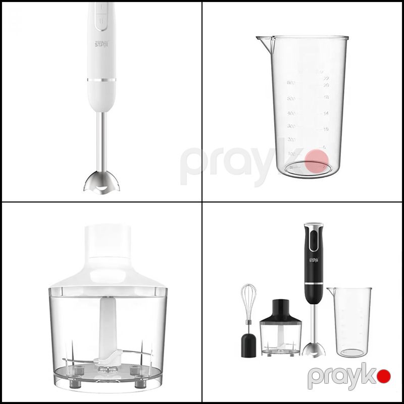 Star ST-5552 Elektrikli Qida Doğrayıcı Mikser Seti 600W Əl Blenderi 2 Sürətli Portativ Blender Dəsti — Blenderlər, xırdalayanlar və mikserlər, Bakı (5)
