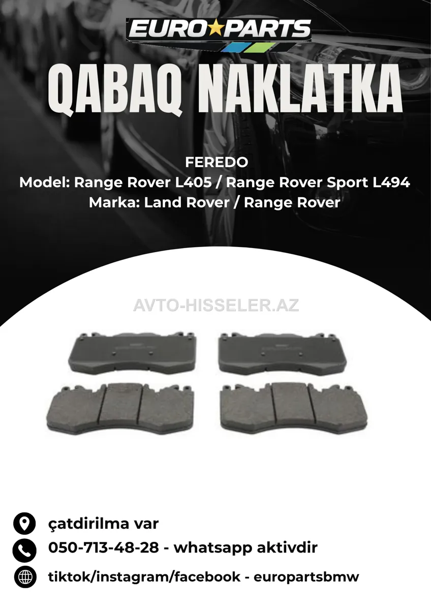 Range Rover L405/Sport L494 qabaq naklatka Feredo — Bakı