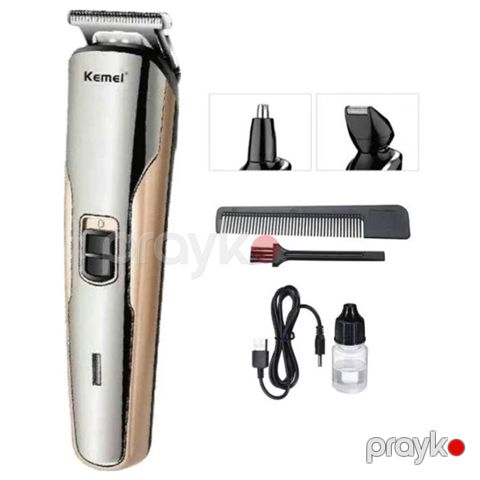 Kişilər Üçün Kemei Üz Bədən Təraş Maşını Yuyula Bilən Professional Polad Saç Saqqal Kəsici Zərif Dizaynda KM1412 Trimmer — Bakı