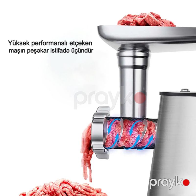 Sokany Elektrikli Ətçəkən Paslanmayan Polad 2500W Güclü Elektrikli Kolbasa Doldurucu Ətçəkən Maşın — Digər mətbəx texnikası, Bakı (7)
