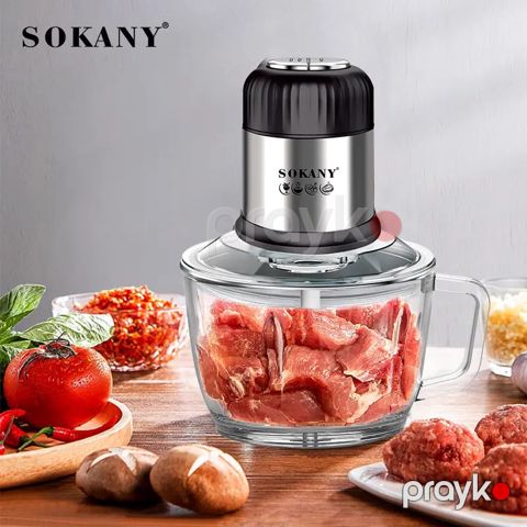 Çoxfunksiyalı Sokany Elektrikli Blender 800W İki Sürət Ayarlı Güclü Ət Çəkən Maşın Yüksək Səmərəli Qida Doğrayıcısı — Bakı