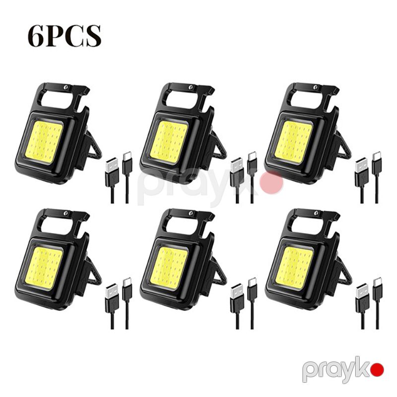 Çoxfunksiyalı 1-10pcs Təkrar Doldurulan Suya Davamlı LED Fənər 4 İşıqlandırma Rejimli 2x Qarmaqlı Fləş Cib Klipi — Elektronika, Bakı (2)