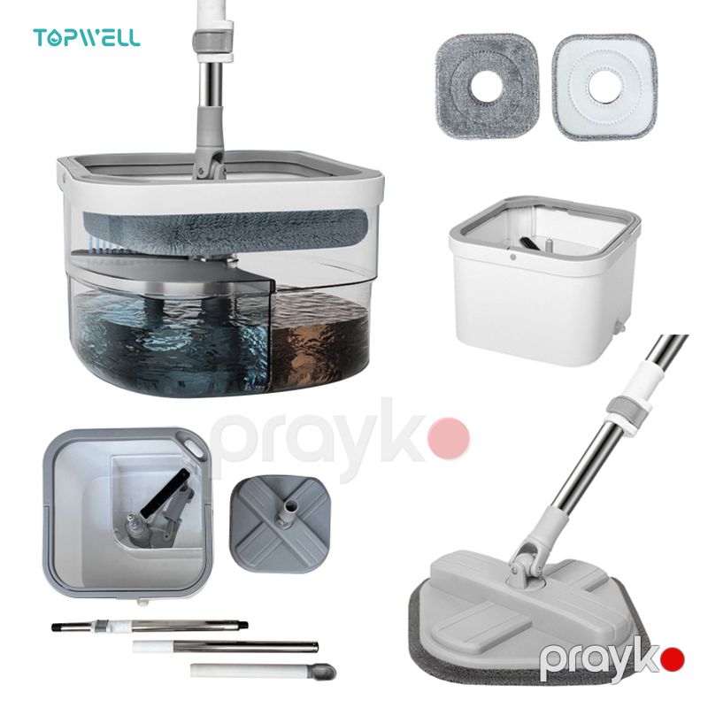 Topwill Mop Vedrə Dəsti Avtomatik Təmizləyici Mop Dəsti Təmiz Suyu və Çirkli Suyu Ayıran Döşəmə Təmizləyici Mop TB500x 1.7 Litr — Mallar, Bakı (3)