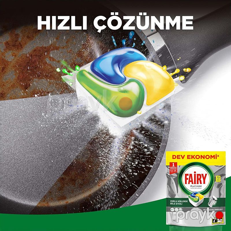 2 ədəd Fairy Platinum 43 Qabyuyan Yuyucu Kapsul Limon Ətirli Fairy Platinum Bulaşık Makinesi Kapsülü 43'lü — Mallar, Bakı (5)