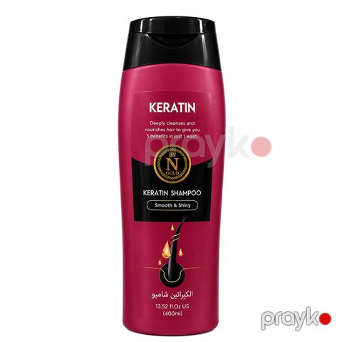 N Gold Keratin Shampoo Smooth & Shiny – Keratin Tərkibli Şampun 400 ml — Bakı