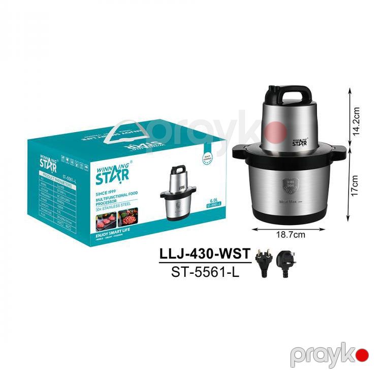 Wınnıngstar ST-5561 Çoxfunksiyalı Doğrayıcı Elektrikli Tərəvəz Doğrayıcı — Blenderlər, xırdalayanlar və mikserlər, Bakı (2)