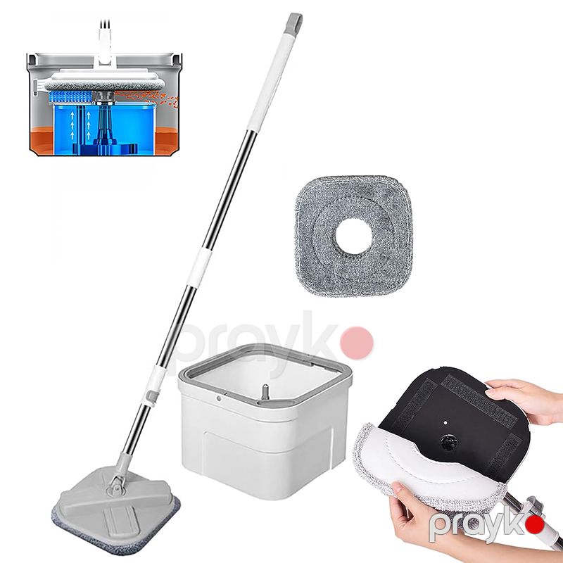 Topwill Mop Vedrə Dəsti Avtomatik Təmizləyici Mop Dəsti Təmiz Suyu və Çirkli Suyu Ayıran Döşəmə Təmizləyici Mop TB500x 1.7 Litr — Mallar, Bakı (2)