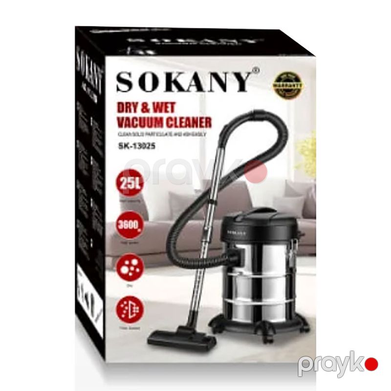 Sokany SK-13025 2-si 1-de Elektrik Süpürgesi 25L 3600W Gücündə Döşəmə Tozsoranı 220V — Tozsoran, Bakı (5)