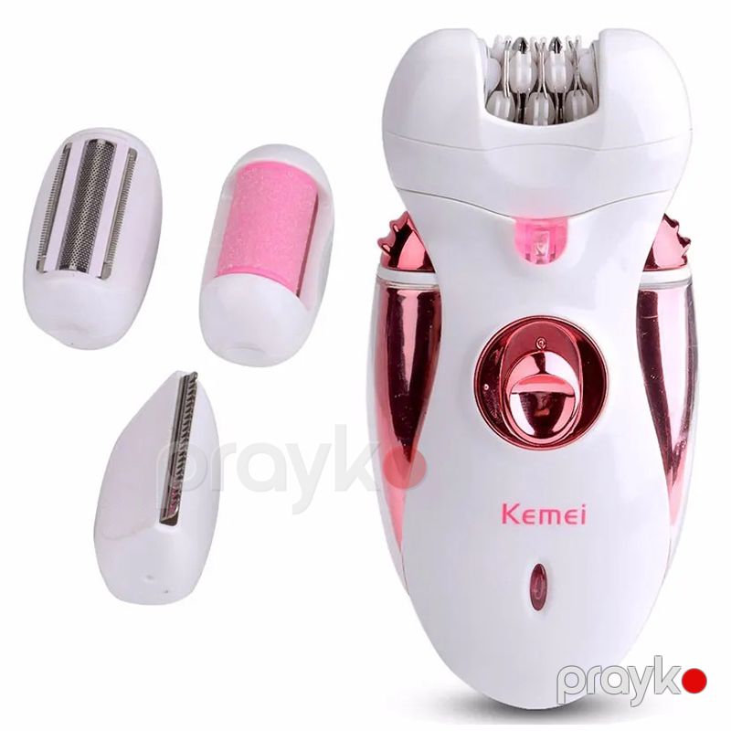 4-ü 1 Arada Elektrikli Ağrısız Epilator Qadınlar Üçün Təkrar Doldurula Bilən Protativ LED İşıqlı Ağıllı Epilyator Ayaq Təraş Aləti — Usturalar, trimmerler və epilyatorlar, Bakı (6)