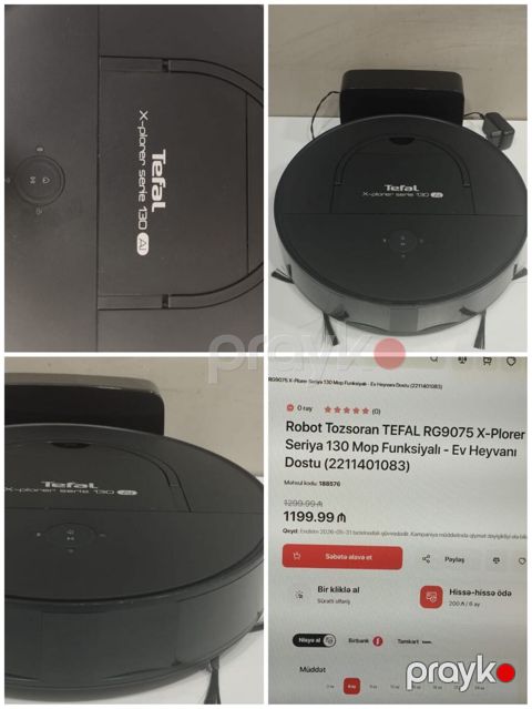 Endirim Robot tozsoran satılır – Tefal X-plorer Serie 130 AI — Bakı