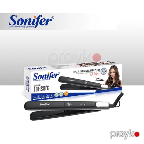 Sonifer SF-9651 Çoxfunksiyalı Elektrikli Saç Şəkilləndiricisi Ütü Feni — Bakı
