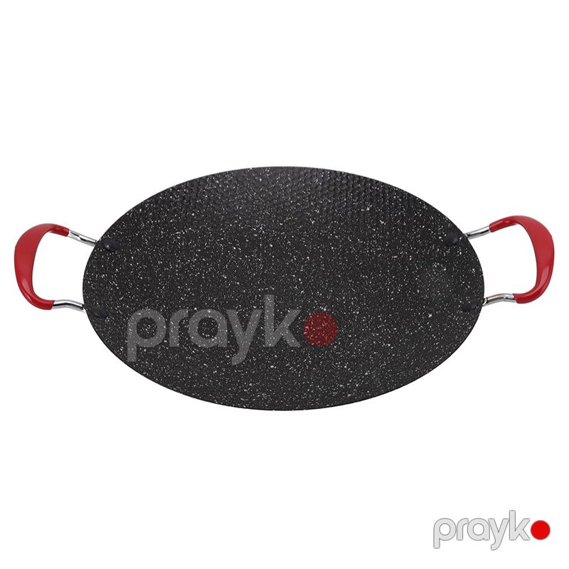 Sac Qril Tavası Yapışmayan Parlaq Dəyirmi Barbekü Gill sac tava Plitəsi Qaz Seramik Sobası, Düşərgə üçün Praktik 37sm — Qablar və mətbəx əşyaları, Bakı (2)