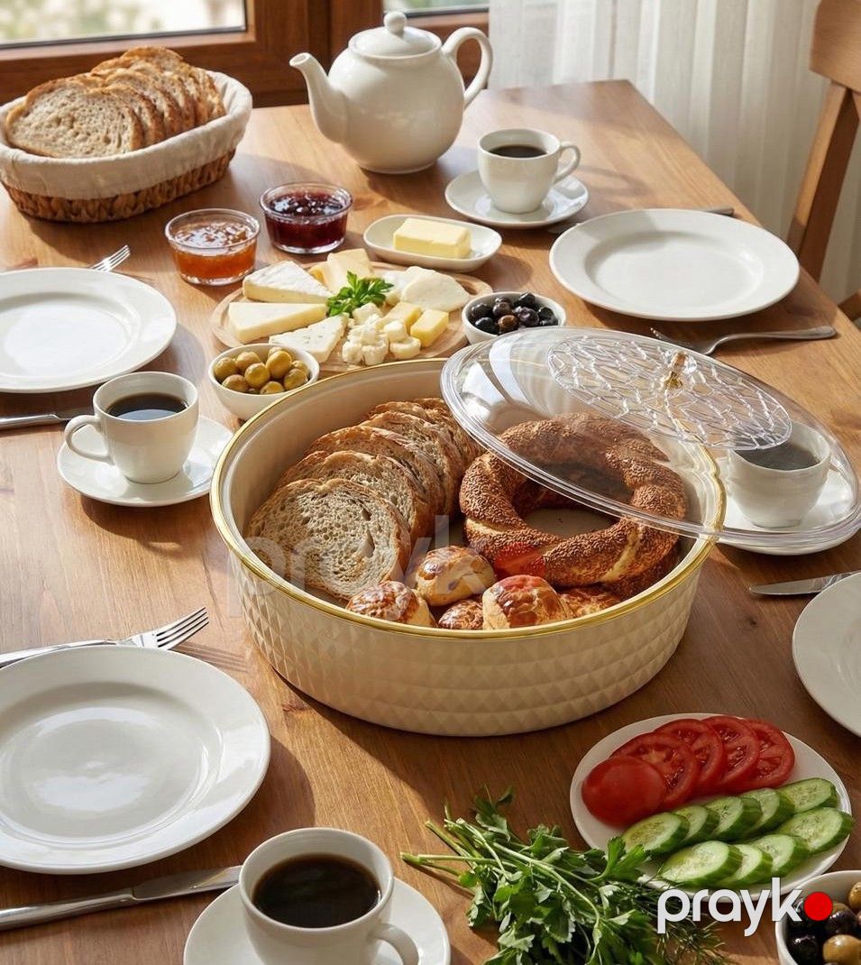 Çörək qabı yumru 11266-123, plastik, qapaqlı — Mallar, Bakı (2)