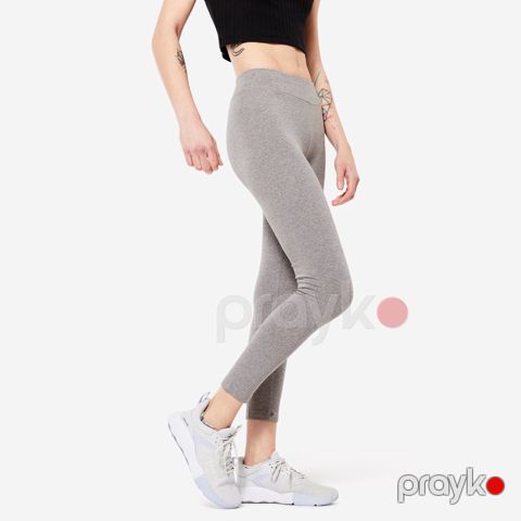 Qadınlar üçün leqqins Decathlon Domyos Fit 8511799, boz, pambıq/elastan, ölçü 31 — Bakı
