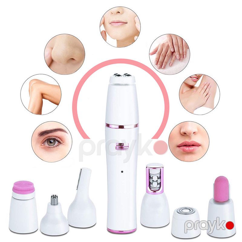 Kemei KM-2189 elektrikli üz təmizləyici masaj fırçası 7 IN 1 qadın elektrikli epilator suya davamlı qadın təraş üzə qulluq vasitəsi — Gigiyena, Bakı (6)