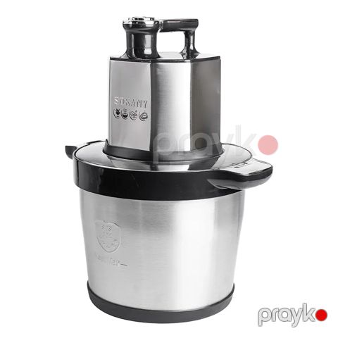 Sokany SK-06033 800 Vt doğrayıcı 8 litrlik qab, Paslanmaz Polad bıçaq, ətçəkən doğrayıcı — Bakı
