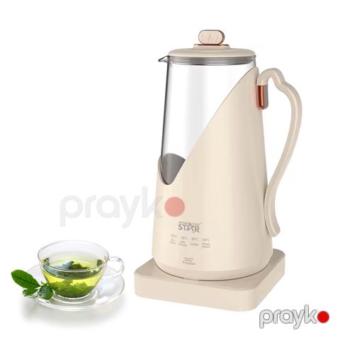 Winning Star Elektrik Çayniki ST-6032 1,5 L 1500 Vt Gücündə Çay Dəmləyici Çaynik Şüşə Çaydan Ətirli Yaşıl Çay Dəmləyici — Bakı