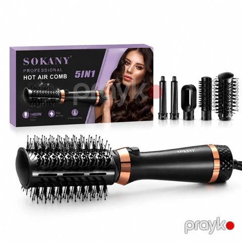 Sokany SK-15034 Çoxfunksiyalı Saç Quruducu Fen Dəsti 5 Fərqli Başlıqlı Fen — Bakı