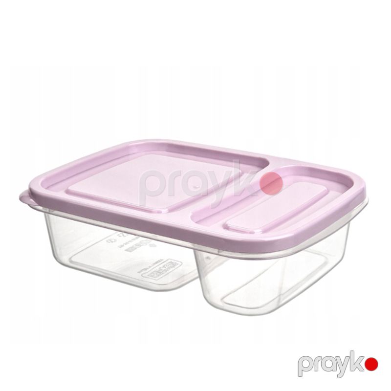 2 Bölməli Düzbucaqlı Saxlama Qabı Smart 800 ml Qida Saxlama Qabı Daşması Asan Meyvə Sendviç Saxlama Qabı — Qablar və mətbəx əşyaları, Bakı (4)