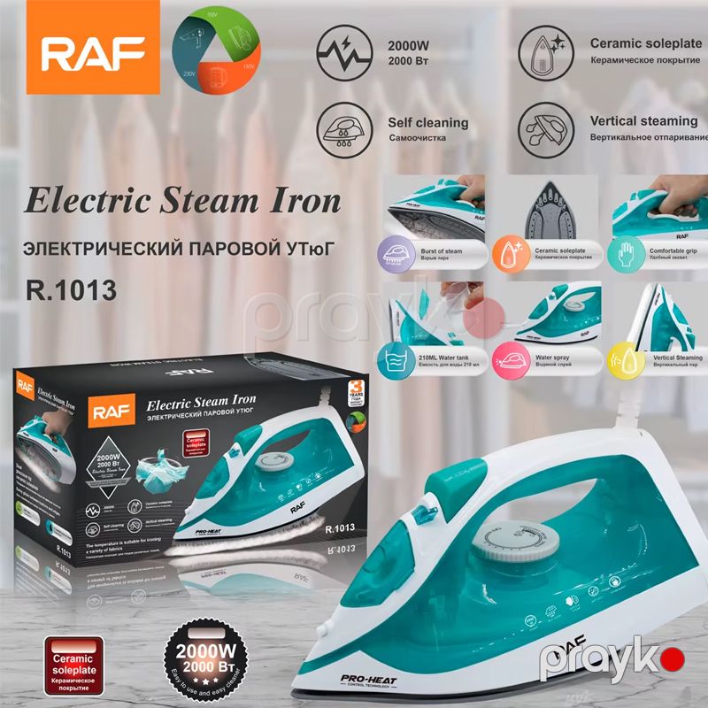 RAF R.1013 - Ütü, Effektiv Buxarlı və Sürətli 2000W Güclü Elektrikli Buxarlı Ütü — Ev texnikası, Bakı (6)