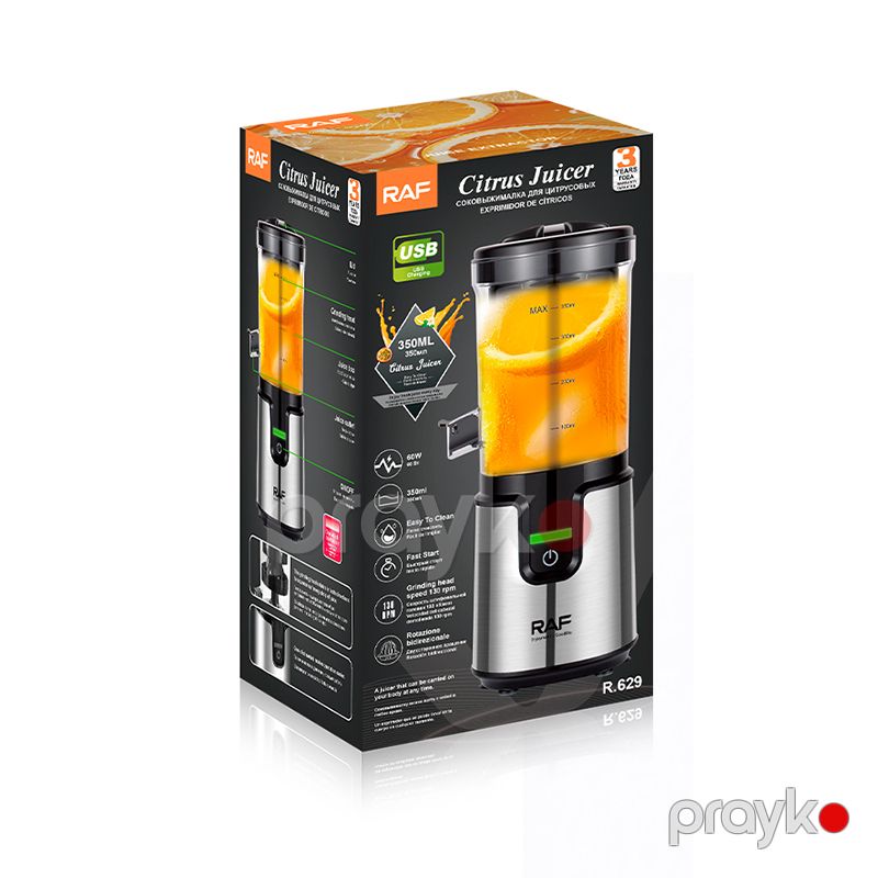 RAF Sitrus Şirəçəkəni R.629 Peşəkar portağal şirəsiçəkən Cihaz Şüşə Mini Blender RAF R.629 — Digər mətbəx texnikası, Bakı (6)