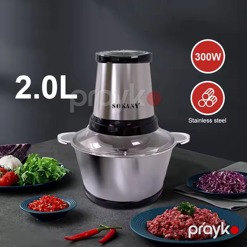 Sokany SK-7002 Çoxfunksiyalı Elektrikli Doğrayıcı Tərəvəz Ət Doğrayıcı İki Sürətli Doğrayıcı 300W — Blenderlər, xırdalayanlar və mikserlər, Bakı (2)
