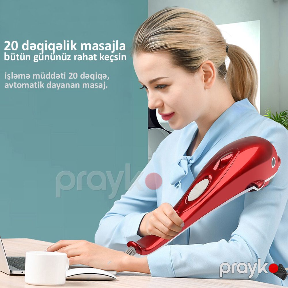 Funksional Masaj Aparatı Bütün Bədən üçün 3 Başlıqlı Dolphin Masajor KL-98 Delfin Formalı Masaj Cihazı — Masaj aparatları, Bakı (5)