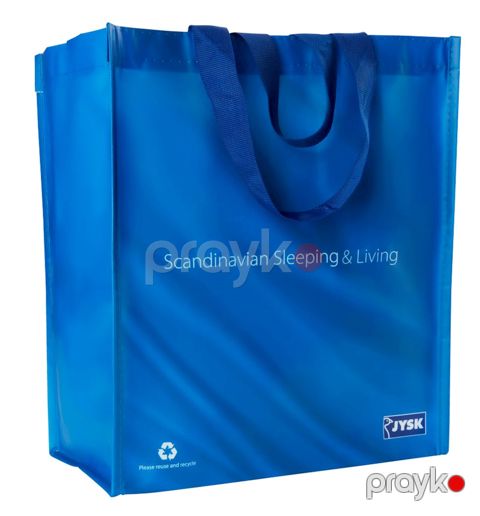 Alış-veriş çantası Jysk My Blue Bag, polipropilen, göy, 18x36x30 sm — Bakı