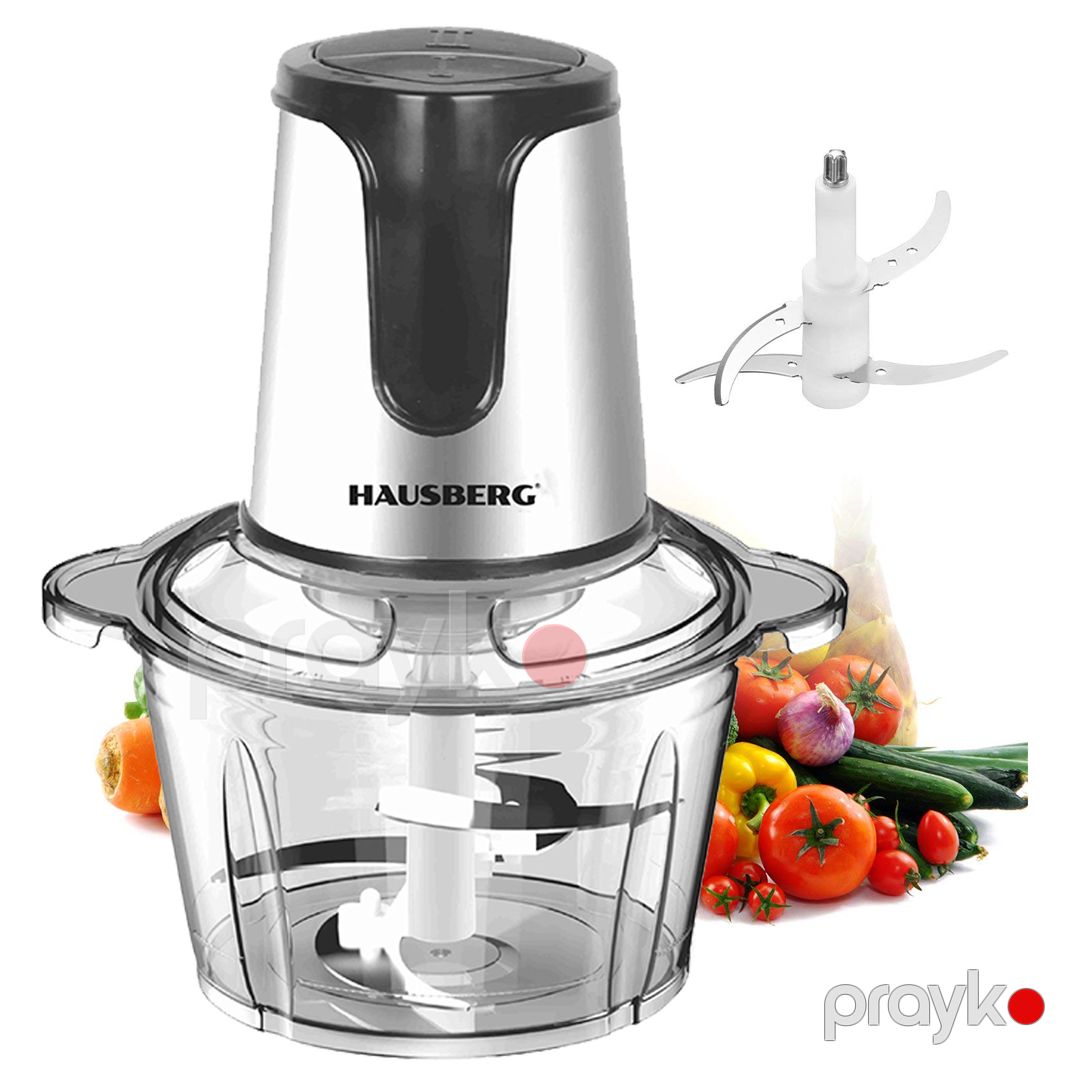 Hausberg HB-4505 Doğrayıcı 400W Meyvə Tərəvəz Təzə Doğranılmış Ət Doğrayıcı 2L — Blenderlər, xırdalayanlar və mikserlər, Bakı (2)