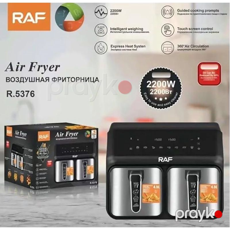 RAF R.5376 Çoxfunksiyalı Elektrikli Qızardıcı Hava Fritöz Airfryer 2200W — Digər mətbəx texnikası, Bakı (5)