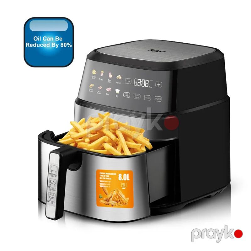 Böyük Tutuma Məxsus RAF Elektrikli Qızartma Maşını Kvadrat Formalı Fritöz 1800W Gücündə LCD Displey 8L — Digər mətbəx texnikası, Bakı (2)